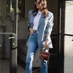 Mason Light Gray Pinstripe Blazer